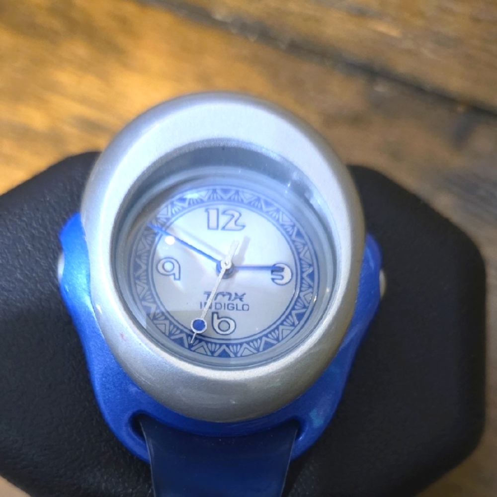 Timex Blue and Silver Wristband Watch